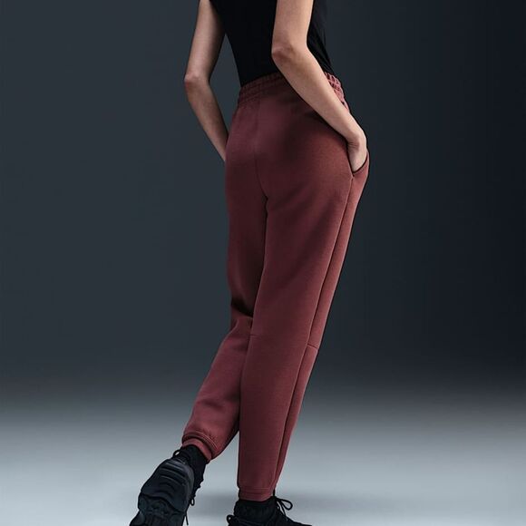 Nike Tech Fleece Mid-Rise Joggers Sportswear Women's Large FB8330-605 Red Sepia - Picture 11 of 15